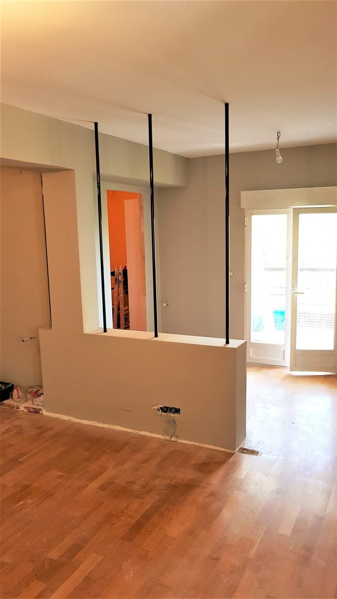 Reforma del salón Pintura de interior de un piso en Madrid y Segovia