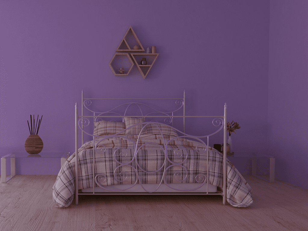 color morado para pintar una habitación juvenil NovaDecora